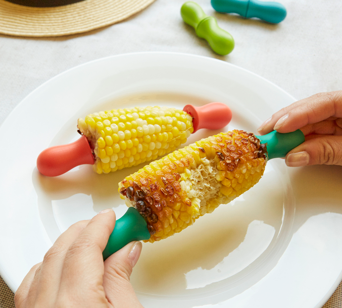 Rainbow majskolbeholder - 6 stk